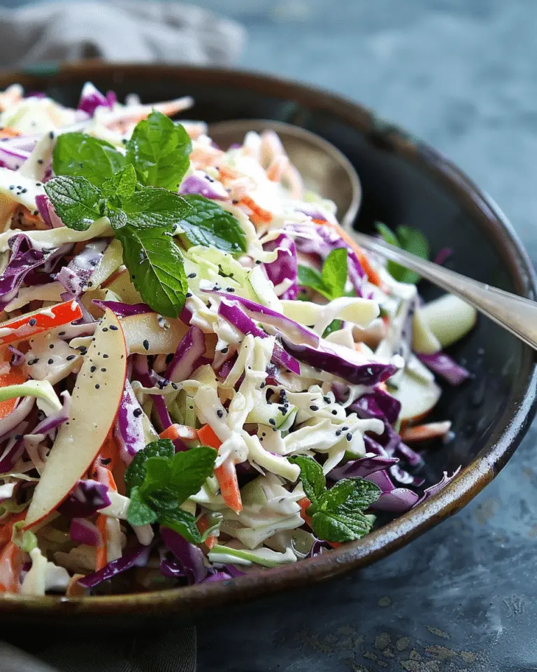 Healthy Apple Coleslaw (No Mayo, Creamy Yogurt Dressing)