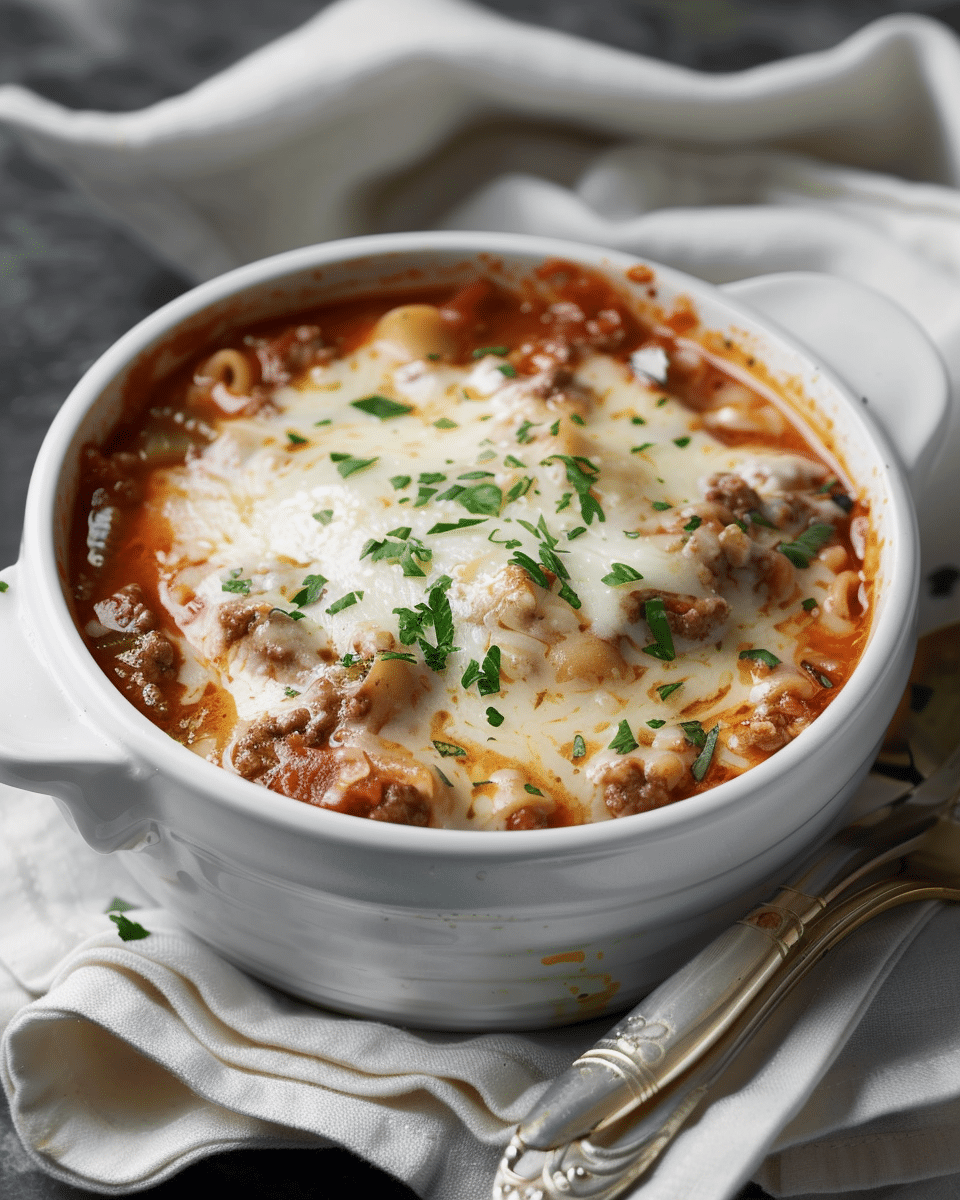 Easy Creamy Lasagna Soup