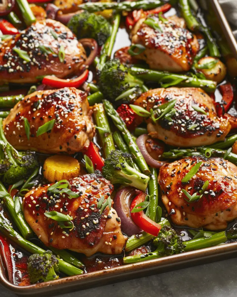 Sheet Pan Sesame Chicken and Vegetables