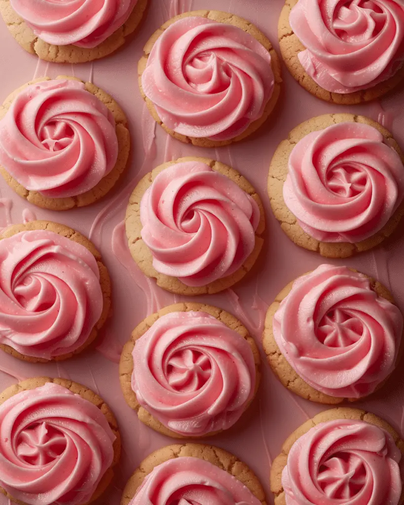 Pink Frosted Cookies