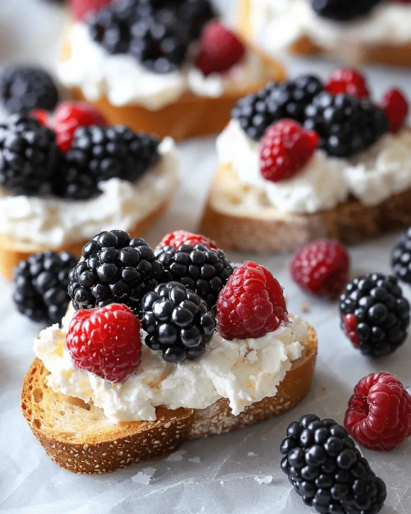 Berries & Goat Cheese Crostini