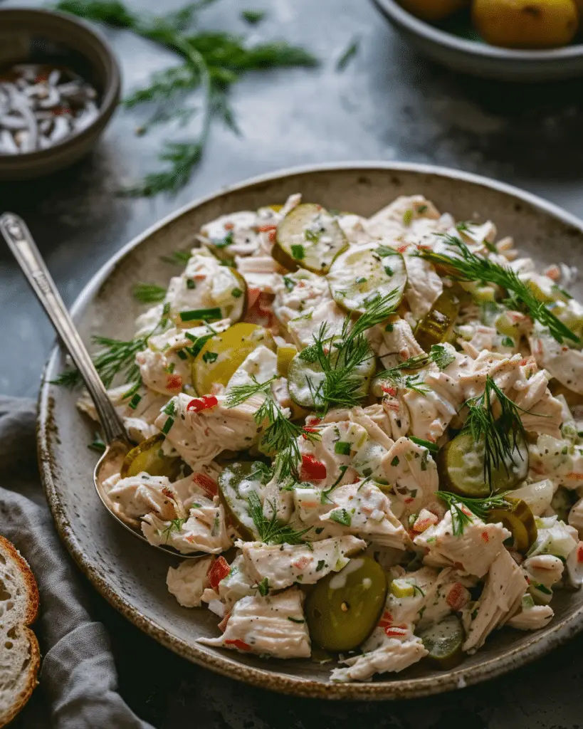 Spicy Dill Pickle Chicken Salad