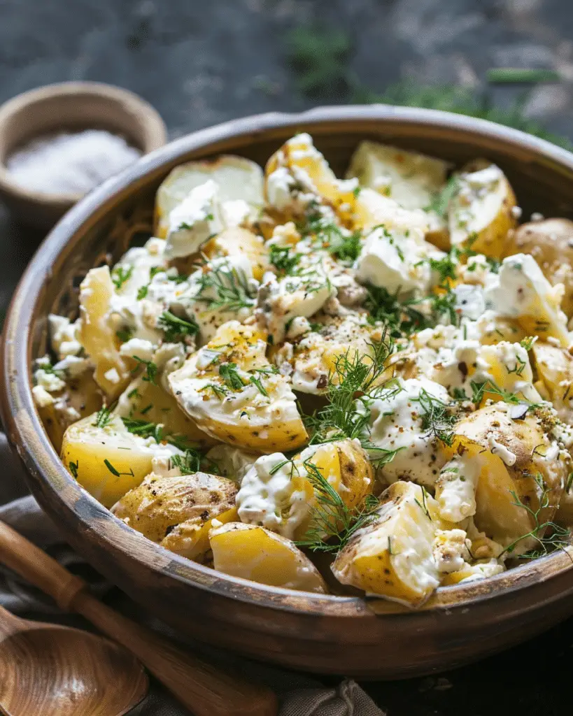 Mediterranean Roasted Potato Salad With Greek Yogurt
