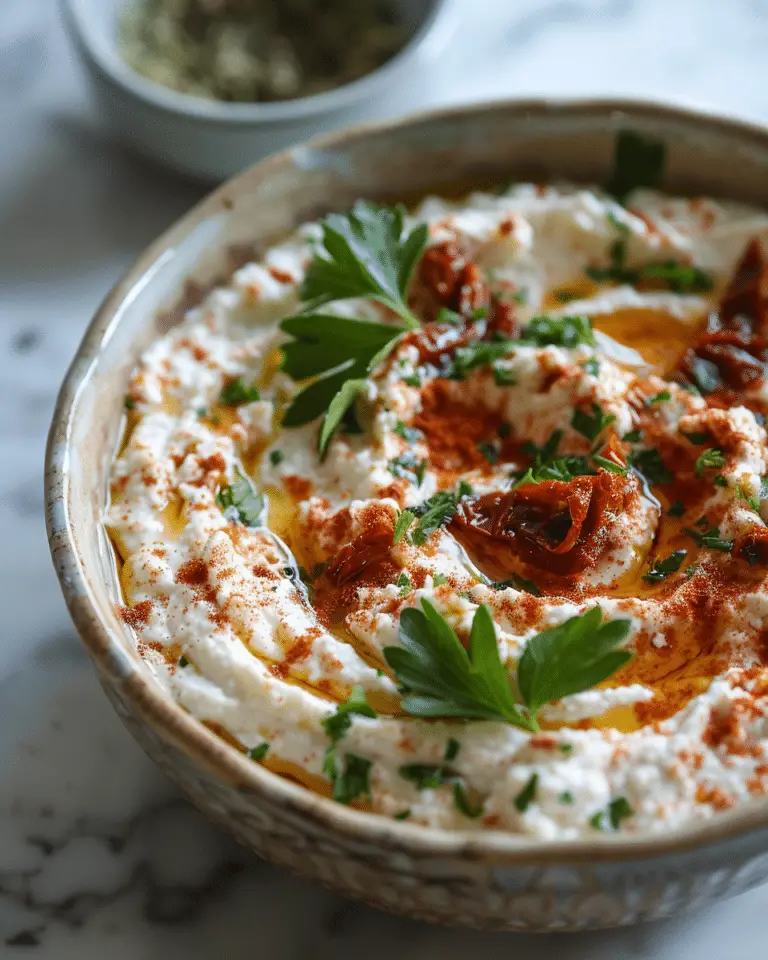 Whipped Ricotta Dip with Sun-Dried Tomato