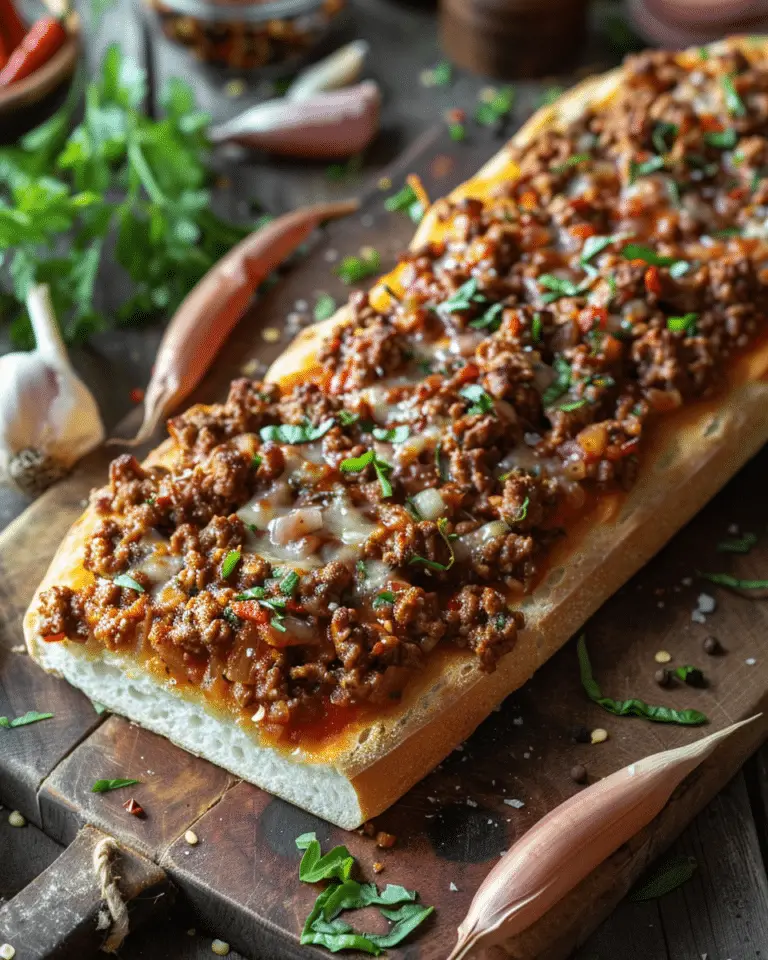 Sloppy Joe Garlic Bread