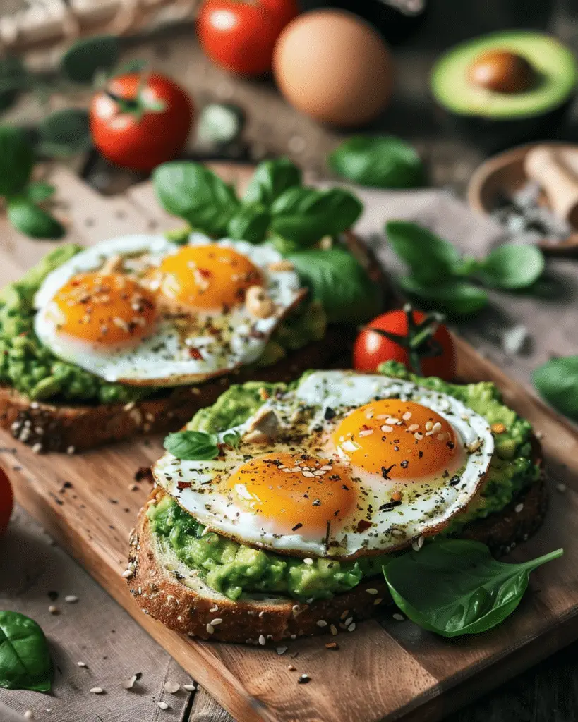 Pesto Eggs Avocado Toast