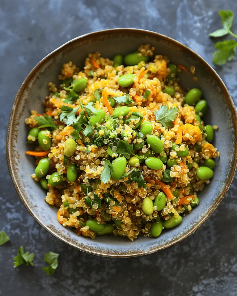 Turmeric Quinoa and Edamame Salad