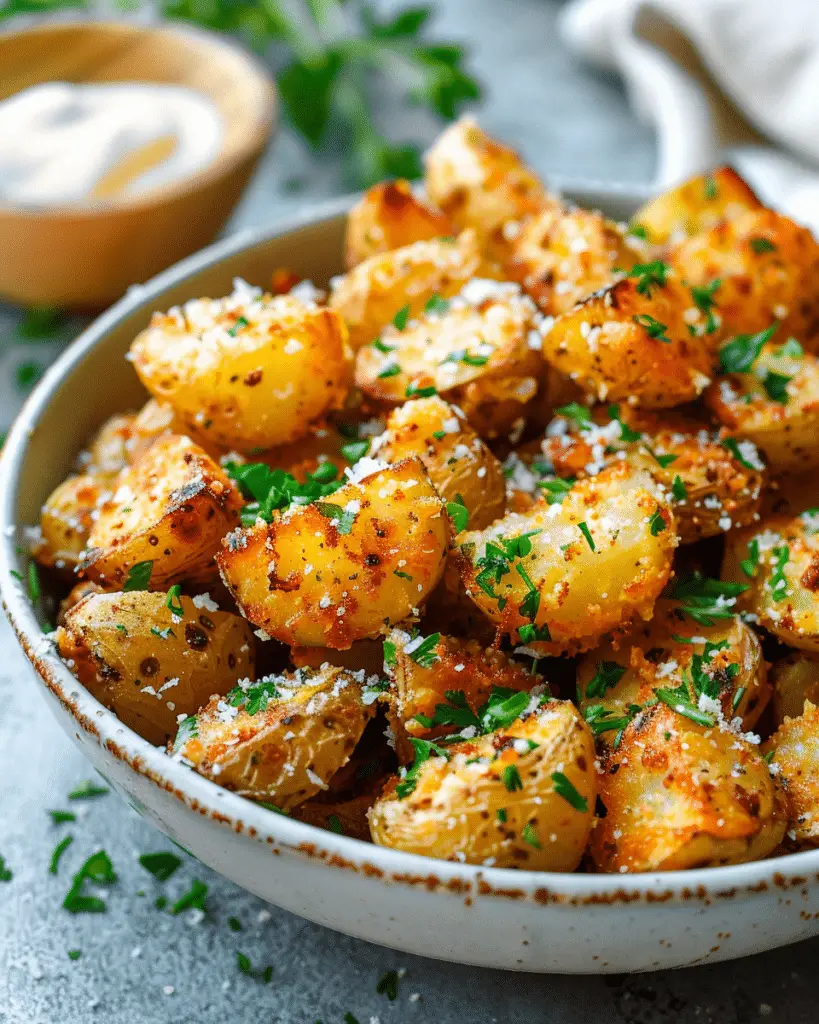 Crispy Garlic Parmesan Potatoes