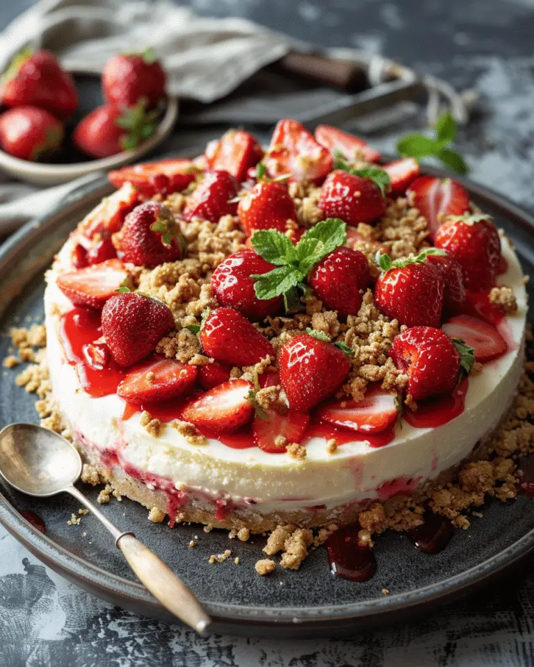 Strawberry Crumble Cheesecake